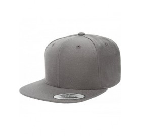 Baseball Caps Flexfit 6 Panel Premium Classic Snapback Hat Cap - Dark Grey - CI12D6KE0WB $8.02