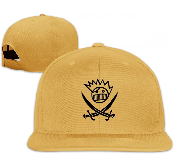 Baseball Caps Ween Pirate Logo Baseball Cap Hip Hop Cap Flatbrim Hats for Men & Women - Yellow - CL18U5X9AZ7 $20.18