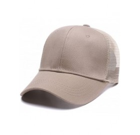 Baseball Caps Custom Women's Ponytail Mesh Adjustable Cap-100% Cotton Baseball Hat Trucker Cap - Kaji - C118H39SYGQ $14.07