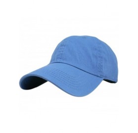 Baseball Caps Baseball Caps Dad Hats 100% Cotton Polo Style Plain Blank Adjustable Size - Sky Blue - CY18EZ874U7 $10.07