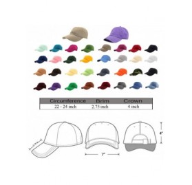 Baseball Caps Baseball Caps Dad Hats 100% Cotton Polo Style Plain Blank Adjustable Size - Sky Blue - CY18EZ874U7 $10.07