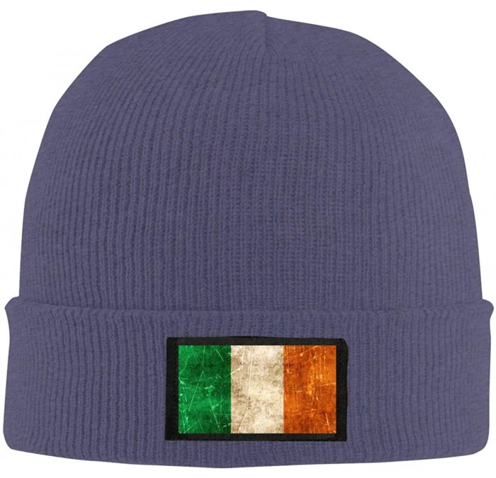 Skullies & Beanies Vintage Aged and Scratched Irish Flag Unisex Warm Winter Hat Knit Beanie Skull Cap Cuff Beanie Hat Winter ...