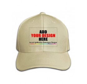 Baseball Caps Custom Baseball Caps- Design Your Own Hat- Team Photo Text Logo Graphic Print - Baseball-a Natural - C018U8LMSN...