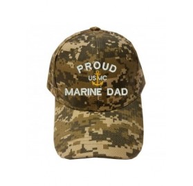 Baseball Caps Proud Marine Dad USMC Dad Digital Camo Baseball Cap Hat - C9183MSUIG8 $40.81