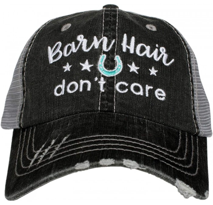 Baseball Caps Barn Hair Don't Care Baseball Cap - Trucker Hats for Women - Stylish Cute Sun Hat - Mint/Stars - C818YQG4363 $3...