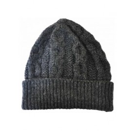 Skullies & Beanies Merino Wool Knit Hat- Charcoal - C411ZZGQGT5 $25.23