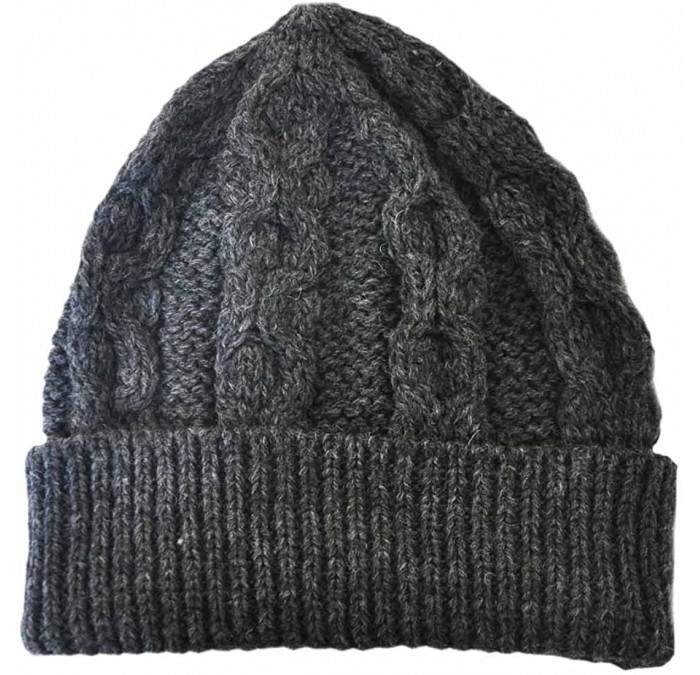 Skullies & Beanies Merino Wool Knit Hat- Charcoal - C411ZZGQGT5 $41.53