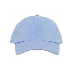 Baseball Caps Low Profile Dyed Cotton Twill Cap - Sky Blue - CU11GZA9IAH $8.86