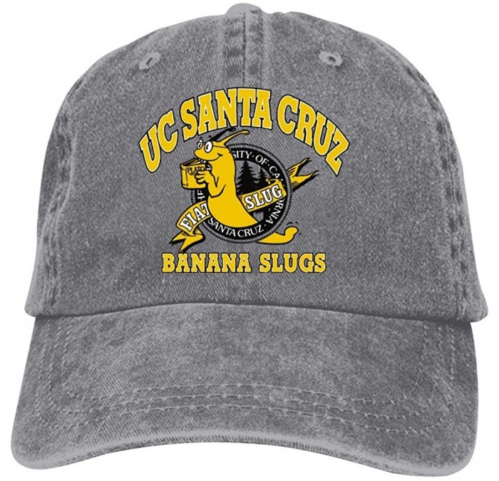 Baseball Caps Adult Unisex Cowboy Cap-Creative UC San-ta Cruz Slugs Fashion Printed Basetball Hat Creative Design - Gray - CO...