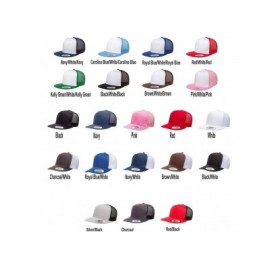 Baseball Caps Custom Trucker Flatbill Hat Yupoong 6006 Embroidered Your Text Snapback - White - CV1887N0LTS $23.93