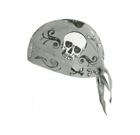 Skullies & Beanies Skull Cap Motorcycle Helmet Liner Biker Head Wrap Cover Scarf Pirate Hat Bandana Running Beanie Cap - Gray...