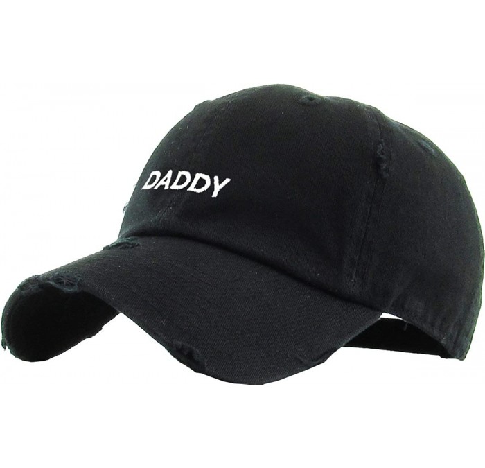 Baseball Caps Good Vibes Only Heart Breaker Daddy Dad Hat Baseball Cap Polo Style Adjustable Cotton - (1.4) Black Daddy Vinta...