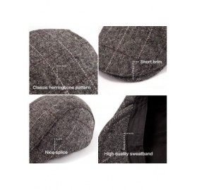 Newsboy Caps 2 Pack Ivy Hat Newsboy Cap Men - 30% Wool Hats for Men Tweed Flat Cap Gatsby Hat - CS18WS4G9X6 $16.34