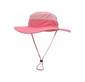 Sun Hats Men's Sun Hat UPF 50+ Wide Brim Bucket Hat Windproof Fishing Hats - Pink - CB12DS766EH $11.11