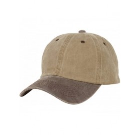 Baseball Caps Unstructured Adjustable Dad Hat w/Buckle - Taupe - CG18E9EERDK $9.32