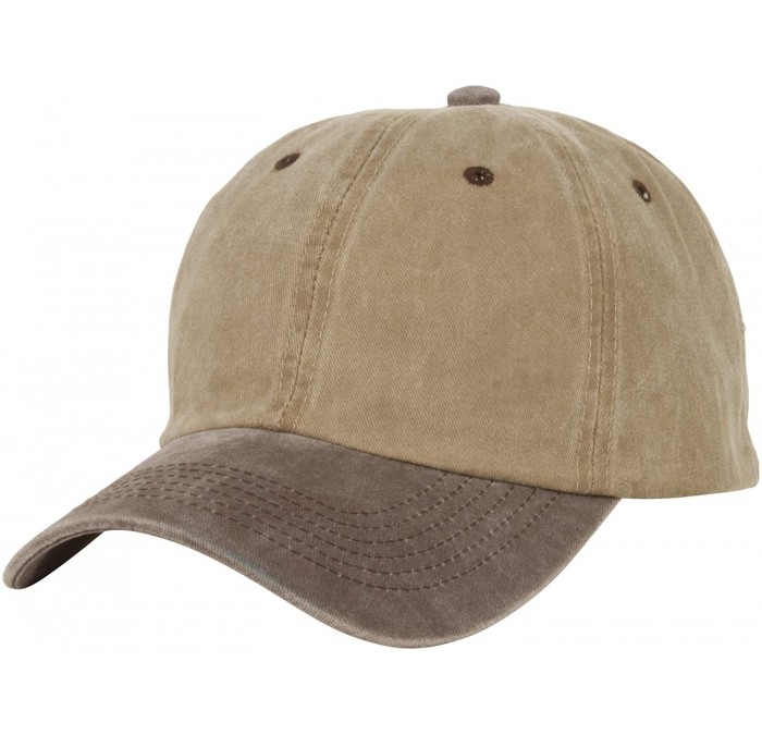 Baseball Caps Unstructured Adjustable Dad Hat w/Buckle - Taupe - CG18E9EERDK $9.32