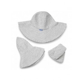 Sun Hats Women's Scrunchie Sun Hat - UPF 50+- Ultra-Light- Wide Brim- Floppy- Packable - White With Black Dots - C2115RZIDQN ...