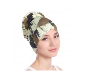 Visors Women Islamic Muslim Hijab Turban Hat Headwrap Scarf Cover Chemo Cap Newly 2019 New - Army Green - CE18R2XXR3L $7.63