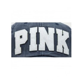 Baseball Caps New Pink Emblem Women Sexy Twinkle Club Lady Ball Cap Baseball Hat Truckers - Denim-navy - CF11WBS6CTJ $22.24