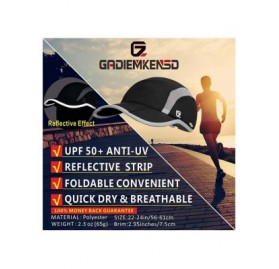 Baseball Caps Reflective Quick Dry Lightweight Breathable Soft Outdoor Sports Cap - Dark Grey - CS1822390GU $24.49