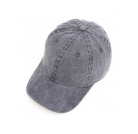 Baseball Caps Low Profile Vintage Washed Pigment Dyed 100% Cotton Adjustable Baseball Cap - Charcoal - CE180ZX678H $11.40