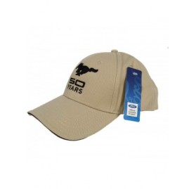 Baseball Caps Ford Mustang Hat 50th Anniversary Embroidered Cap - Tan - CT11PLJ3LGH $27.39