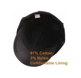 Newsboy Caps Men Beret Hat Cotton Buckle Adjustable Newsboy Hats Cabbie Gatsby Cap - Hat-t1-black - CB17YC7L4IM $11.08