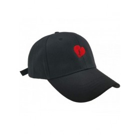 Baseball Caps New Broken Heart Dad Embroidered Baseball Cap Adjustable Black Love hat Unisex Hip hop hat - Black - CJ18LKEU7N...