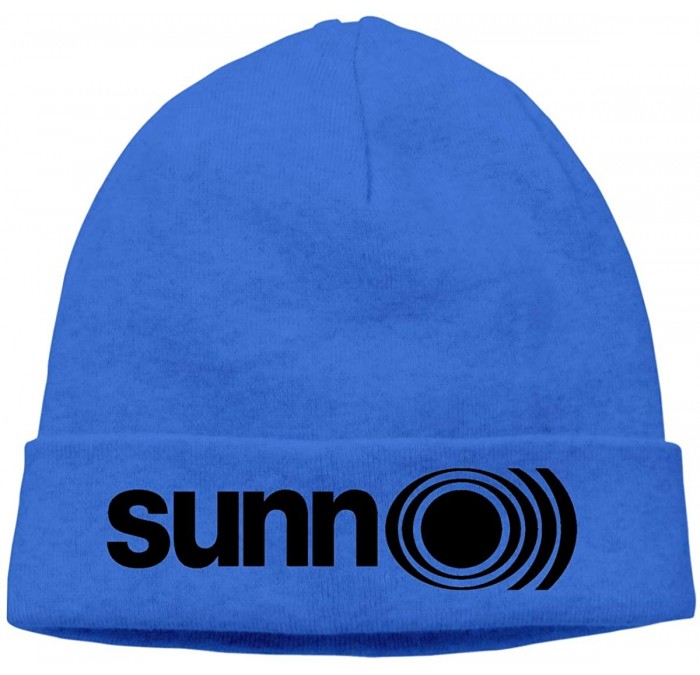 Skullies & Beanies Mens & Womens Sunn O))) Logo Skull Beanie Hats Winter Knitted Caps Soft Warm Ski Hat Gray - Blue - C818KZY...