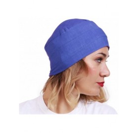 Skullies & Beanies Women's Cotton Headwears (Multicolours- Free Size) - Blue - CT186EG4SK0 $8.19