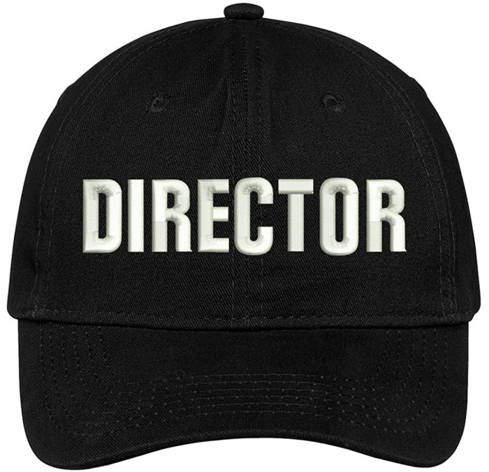 Baseball Caps Director Embroidered Soft Cotton Low Profile Dad Hat Baseball Cap - Black - CA182H3QQH4 $38.24