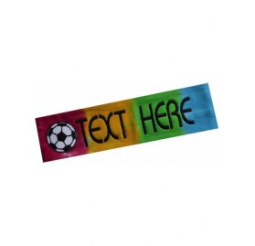 Headbands Soccer Headband with YOUR CUSTOM NAME - Embroidered Hand TIE DYED Cotton Headband - Rainbow Tie Dye - C112FUZPHXL $...