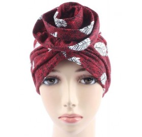 Skullies & Beanies 1Pack/2Packs Women Turban African Pattern Headwrap Beanie Pre-Tied Bonnet Chemo Cap Hair Loss Hat - CX18WC...