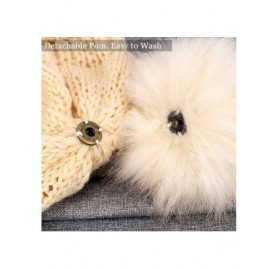 Skullies & Beanies Women Knit Slouchy Beanie Pom Hat - CG18ADQ8U4X $23.32