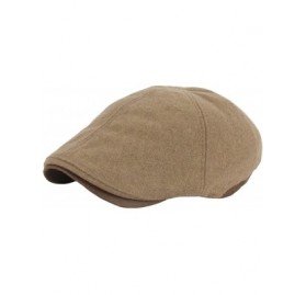 Baseball Caps Driving Wool Crack Faux Leather Style Ivy Cap Cabbie Ascot Newsboy Beret Hat - Beige - CV129DH3F2H $18.47