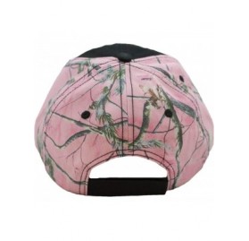 Baseball Caps Ladies Pink Camo & Black Cap - Officially Licensed - C018I6W76AQ $14.55
