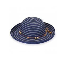 Sun Hats Women's Breton Sun Hat - UPF 50+- Lightweight- Packable- Modern Style- Broad Brim- Designed in Australia - Navy - CP...