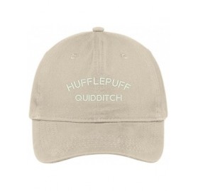 Baseball Caps Hufflepuff Quidditch Embroidered Soft Cotton Adjustable Cap Dad Hat - Stone - CP12NSONQ1B $15.69