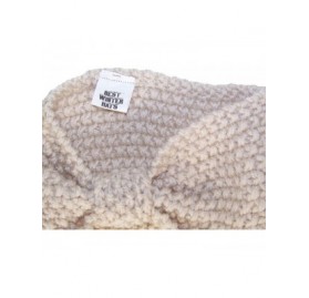 Cold Weather Headbands Adult Crochet Bow Knot Headband/Ear Warmer (One Size) - Beige - C6125W11UVV $9.17