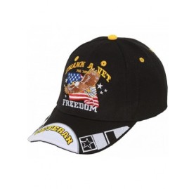 Baseball Caps Military "Thank A Veteran for Your Freedom" Veteran Adjustable Hat - Black - CJ11GCTEJPH $7.14