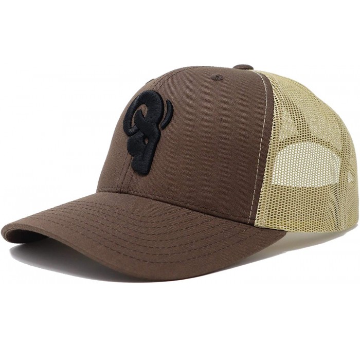 Baseball Caps Trucker Hat - Snapback Two-Tone Mesh Durable Comfortable Fit Premium Quality - Coffee / Black - CC18A2G33TK $57.16