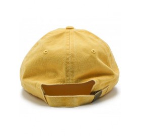 Baseball Caps Mens Embroidered Adjustable Dad Hat - Avocado Embroidered (Yellow) - CB186UWSH86 $19.96