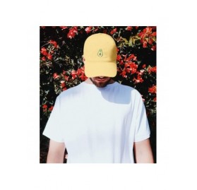 Baseball Caps Mens Embroidered Adjustable Dad Hat - Avocado Embroidered (Yellow) - CB186UWSH86 $19.96
