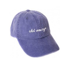 Baseball Caps Chi Omega (N) Sorority Baseball Hat Cap Cursive Name Font chi o - Purple - CD18DTW7LSL $19.25