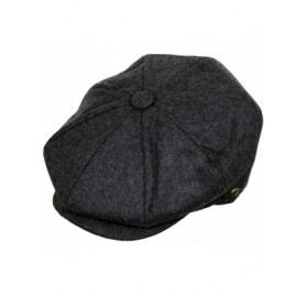 Newsboy Caps Men's Classic 8 Panel Wool Blend newsboy Snap Brim Collection Hat - Charcoal - C11289GK2S3 $61.05