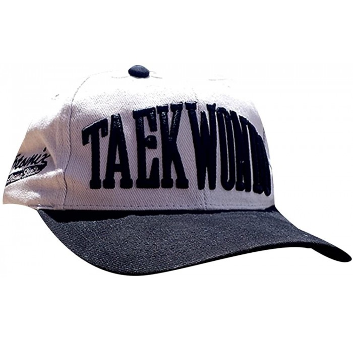 Baseball Caps TKD Tae Kwon Do 3D Baseball Hat - Grey/Black - CM120EIKUF9 $47.08