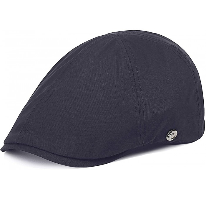 Newsboy Caps Summer Mens Beret Newsboy Visor Cap Thin Cotton Golf Irish Black Flat Caps Bakerboy Driving Hats for Men - CI18U...