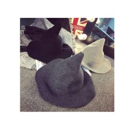 Bucket Hats Women Foldable Cotton Halloween Witch Hat Costume Anti-UV Ball Cap - Dark Gray B - CF19995678X $13.90
