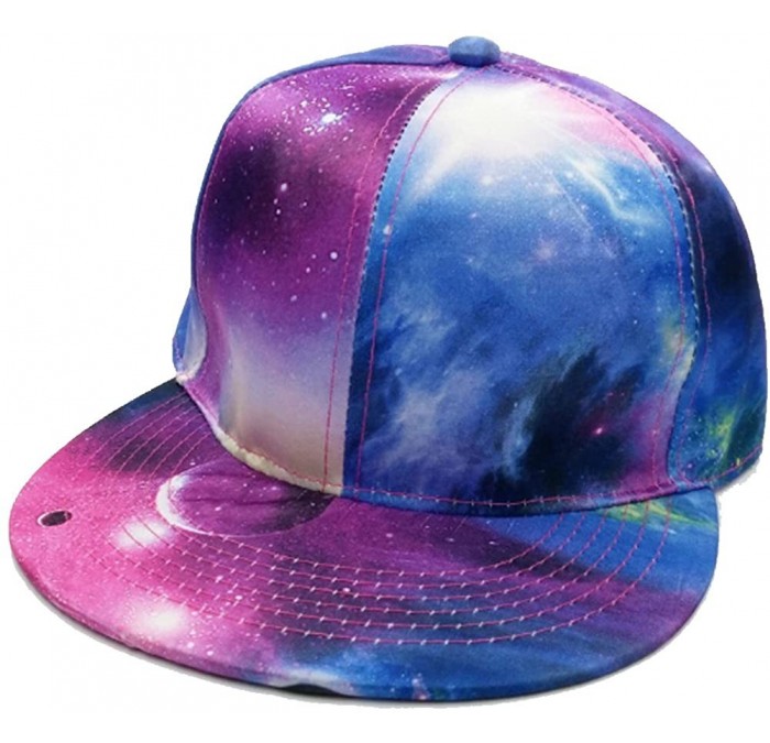 Skullies & Beanies Galaxy Space Sky Snapback Pair Fashion Embroidered Snapback Caps Adjust Hat - Blue & Purple - CX182OM4NAT ...