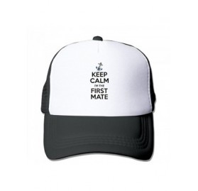 Baseball Caps Keep Calm Im The First Mate Trucker Hat - Black - CM12JAWA56H $6.56